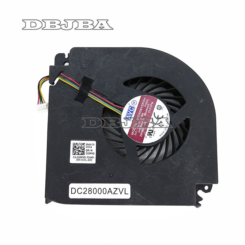 CPU Fan Voor Dell Precision M6700 M5700 laptop CPU koelventilator koeler MG60150V1-C040-S9A 026PND BATA0815R5H P003