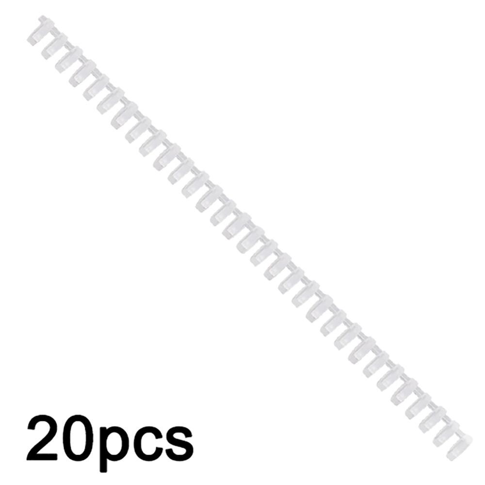 Anillo de encuadernación de plástico de hojas sueltas de 30 agujeros, anillos en espiral de resorte para 30 agujeros A4, A5, A6, papel, cuaderno, papelería, suministros de oficina, 20 Uds.: Transparente