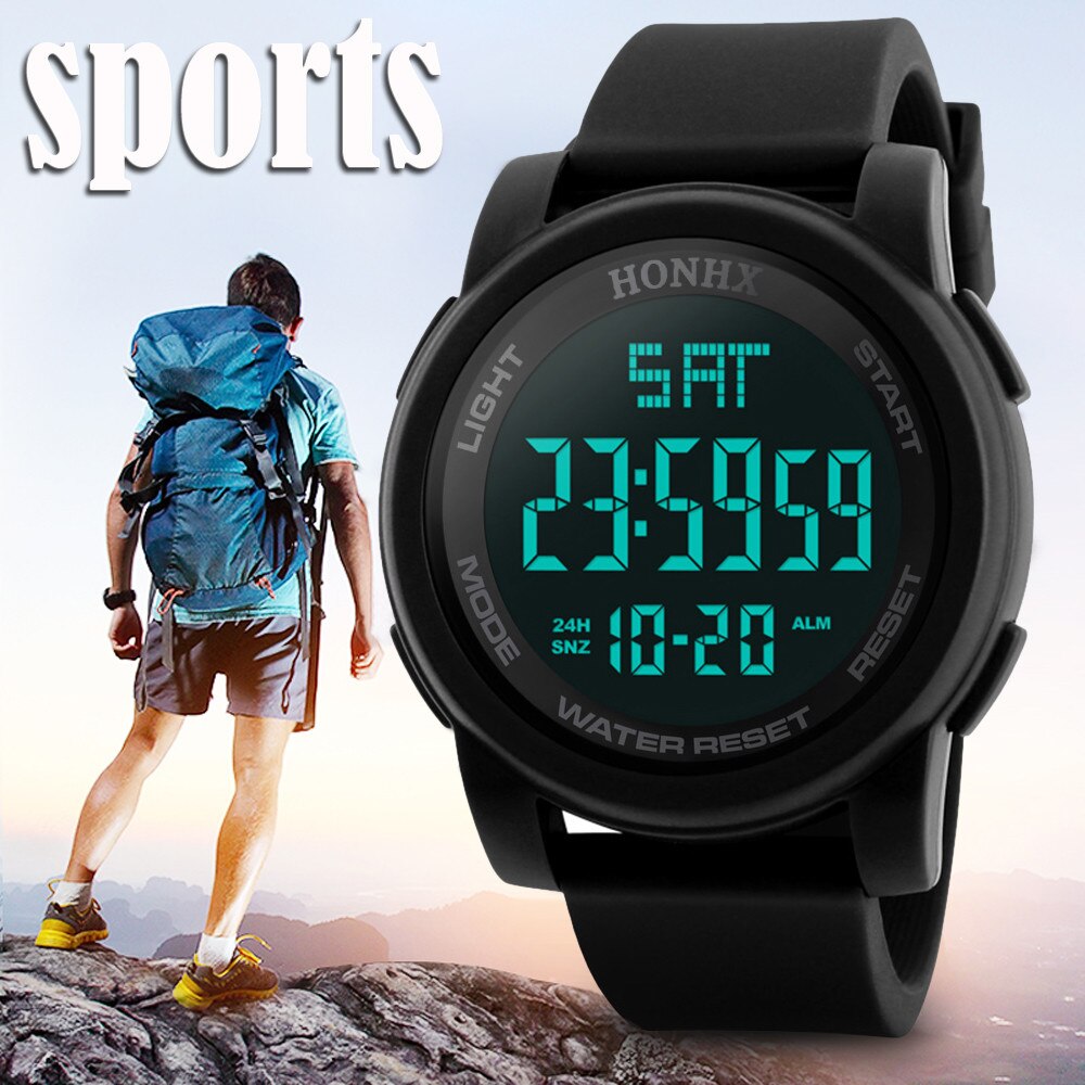 Mode Waterdichte Digitale Horloge Outdoor Sport Horloge Mannen Multifunctionele Horloges Wekker Chrono 5bar Reloj Hombre # T1Q