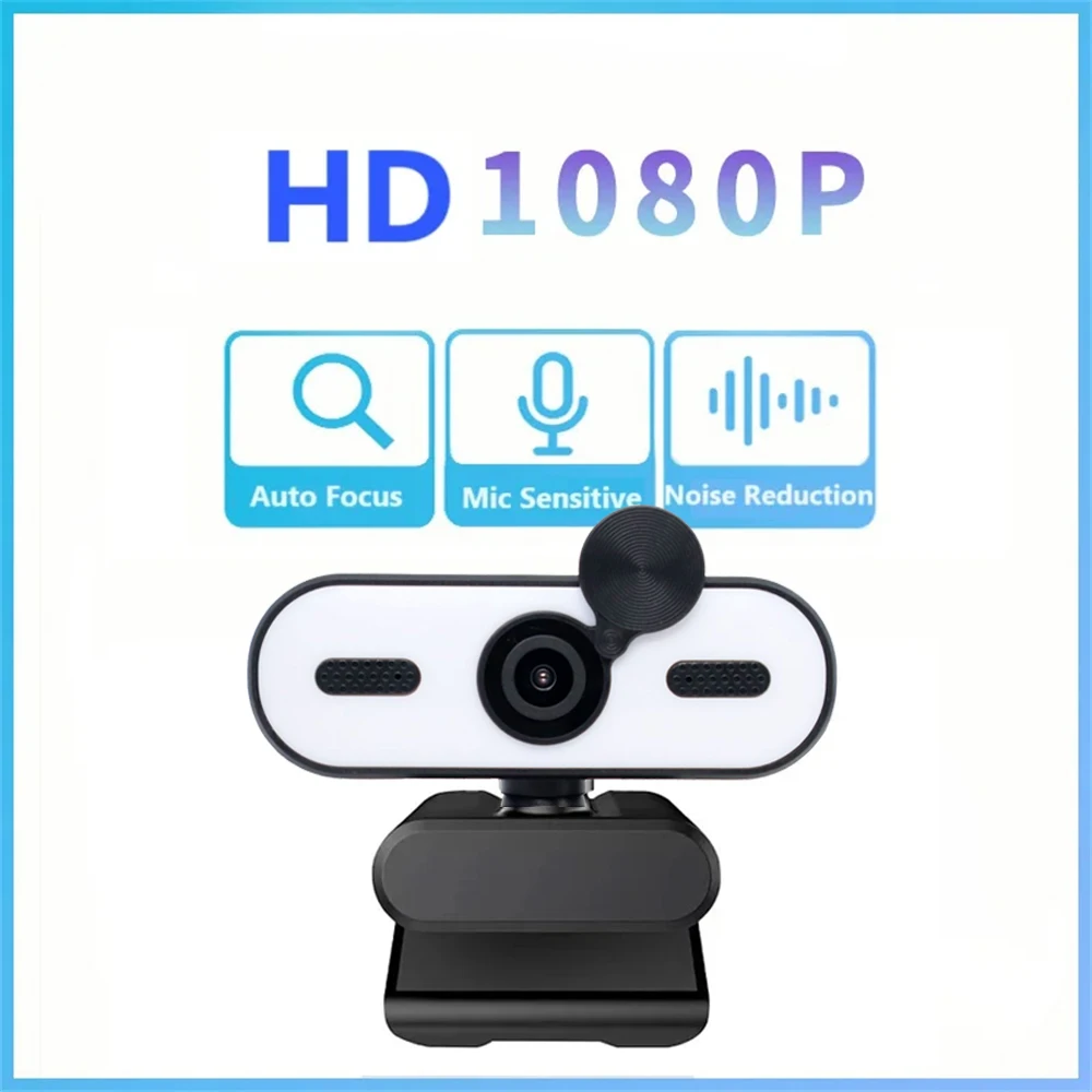 4K 2K Mini Webcam 1080P HD for PC Laptop Autofocus 30 FPS USB Webcam with Noise-Reducing Mic&Privacy Cover Web Camera Portable: Red
