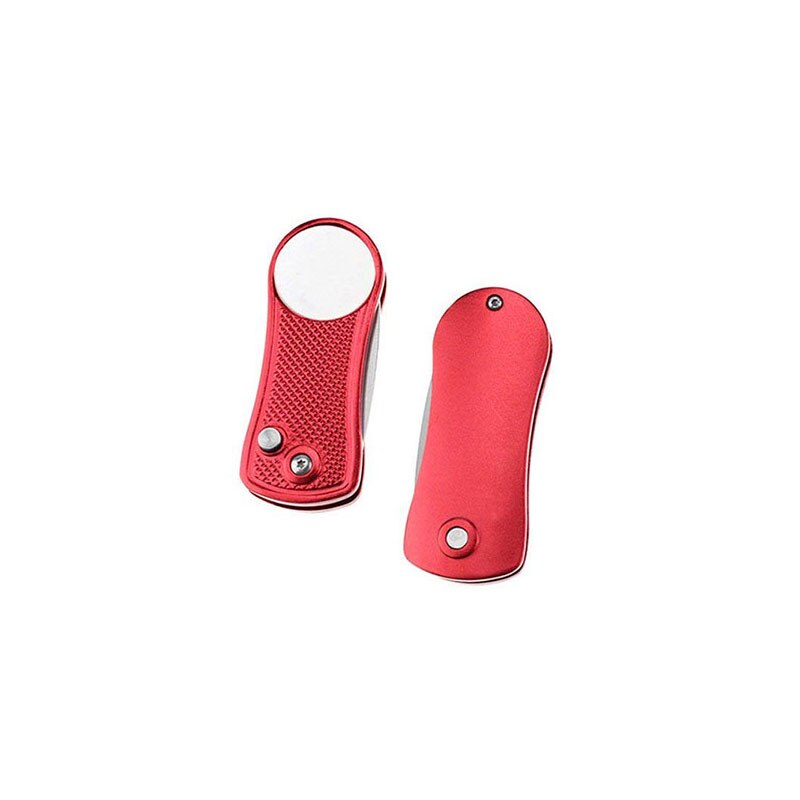 Divot-Herramienta de reparación de Golf con mango de aleación, herramientas de Golf plegables, con marcador de Golf, cuchilla de conmutación, limpiador de ranura de paso, mango de aleación de aluminio