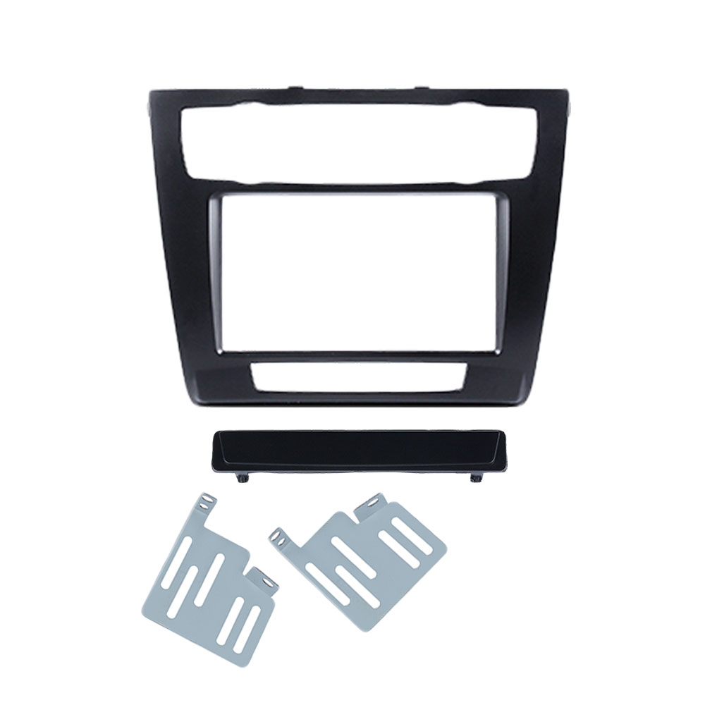LONGSHI Double Din Car Radio Stereo Dash Mounting Kit for BMW 1 E81 E82 E87 E88 2007 Trim Audio Panel Facia Adaptor , 2din