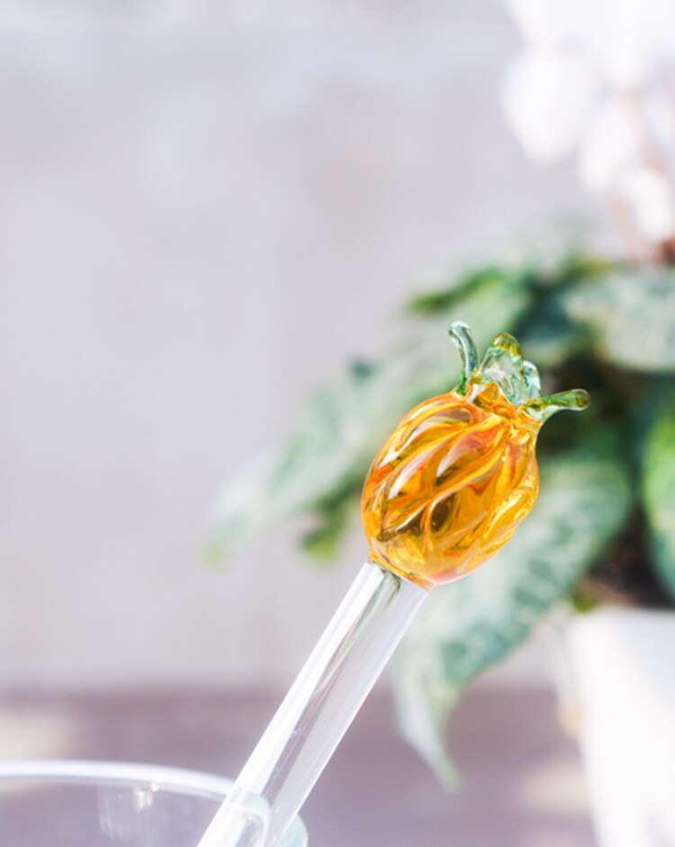 Handblown Glas Roerstokjes Ananas \ Cactus \ Cereus