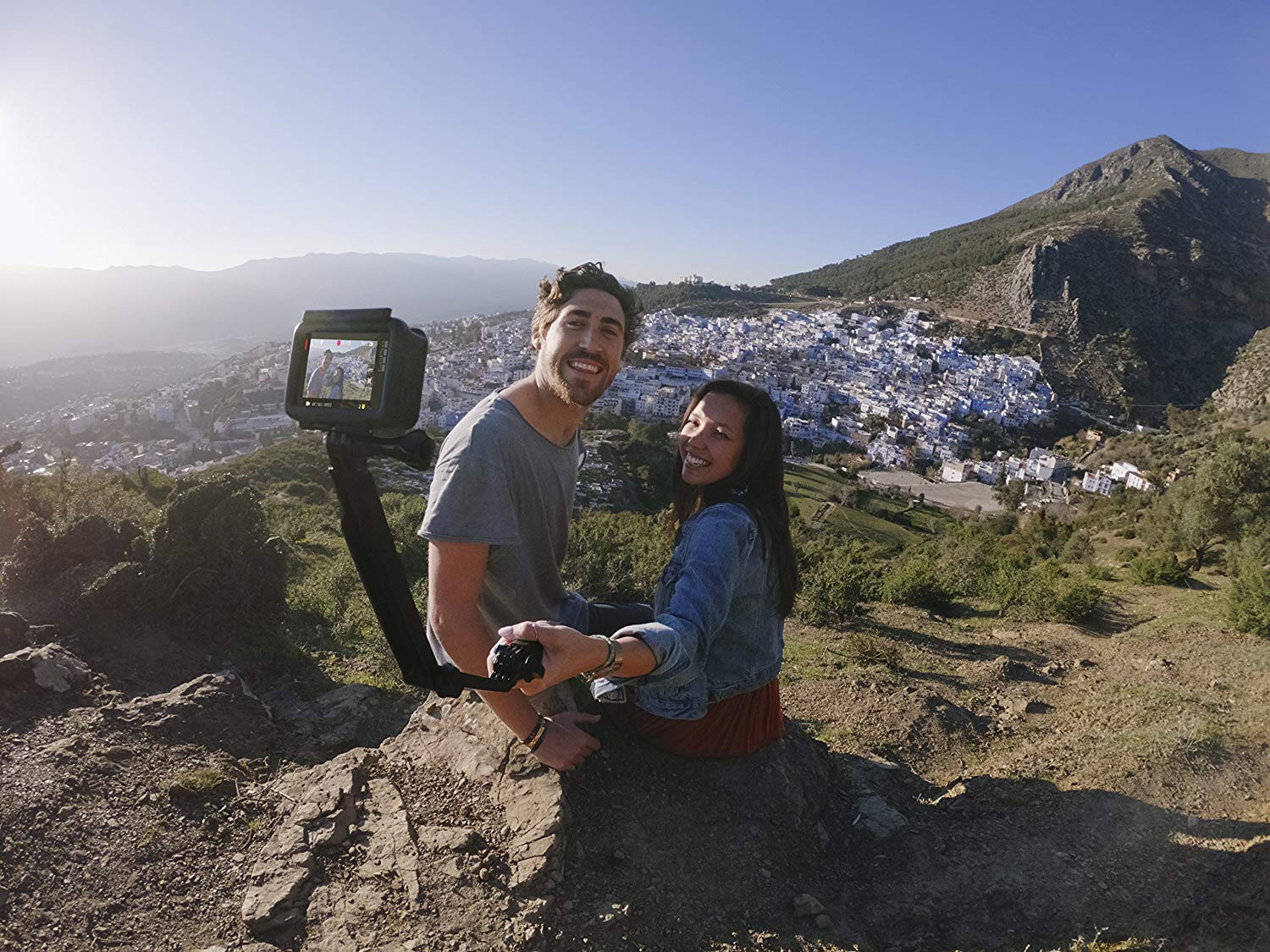 Trípode 100% Original para GoPro Hero 10, 9, 8, 7, 6, 5, 4, 3, session max, brazo de extensión de cámara, montaje ajustable, agarre impermeable