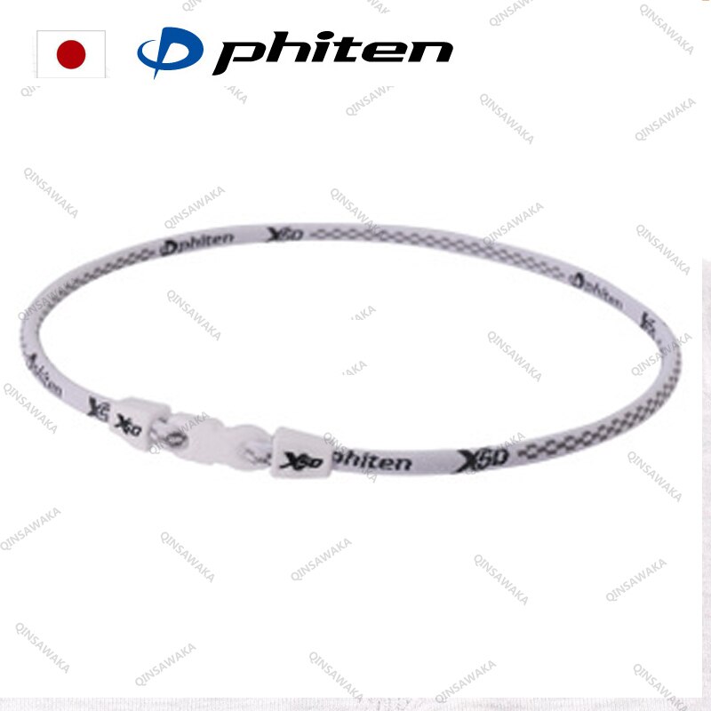 MADE IN JAPAN Phiten Titanium X50Necklaces aqua-titanium reduce fatique alleviate muscle strain tension athletes: WHITE / 45CM