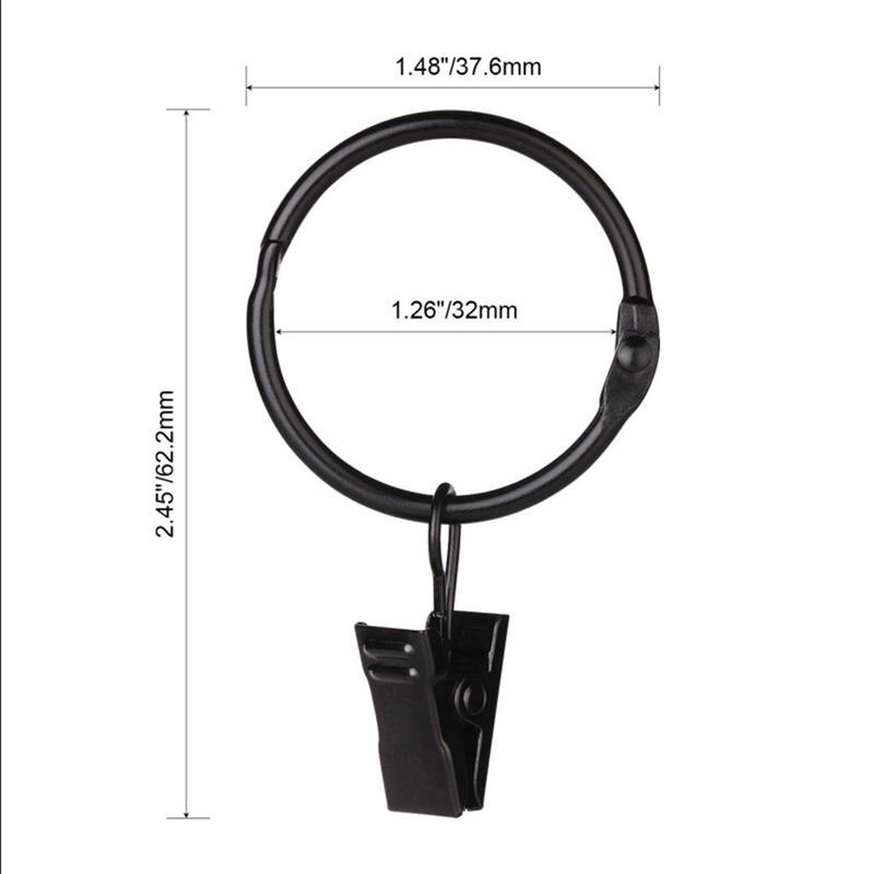 Metalowe Karnisze otwierane kółka robić zasłna klipy ciężki obowiązek ze stali nierdzewnej w stylu klasyczny dekoracyjne draperie oczko kurtyny pręt wieszaki pierścienie