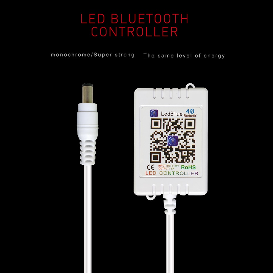 5-24V Wireless Bluetooth Single LED Controller For LED Strip Dimmers 12V 12 V Brightness Music LED Light APP Remote Controller