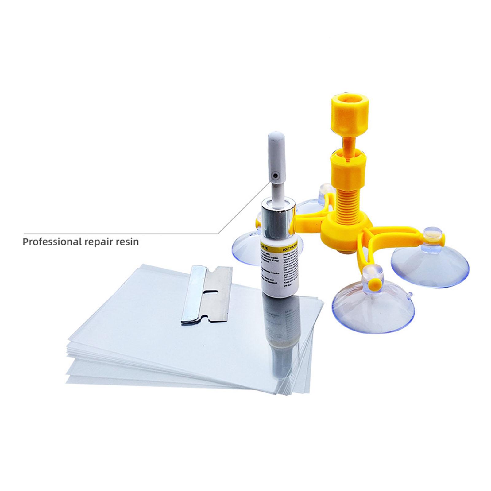 Car Windshield Repair , Easy to Operate Widely Use for Glass Rock Chip, Star, Half Moon Repair DIY