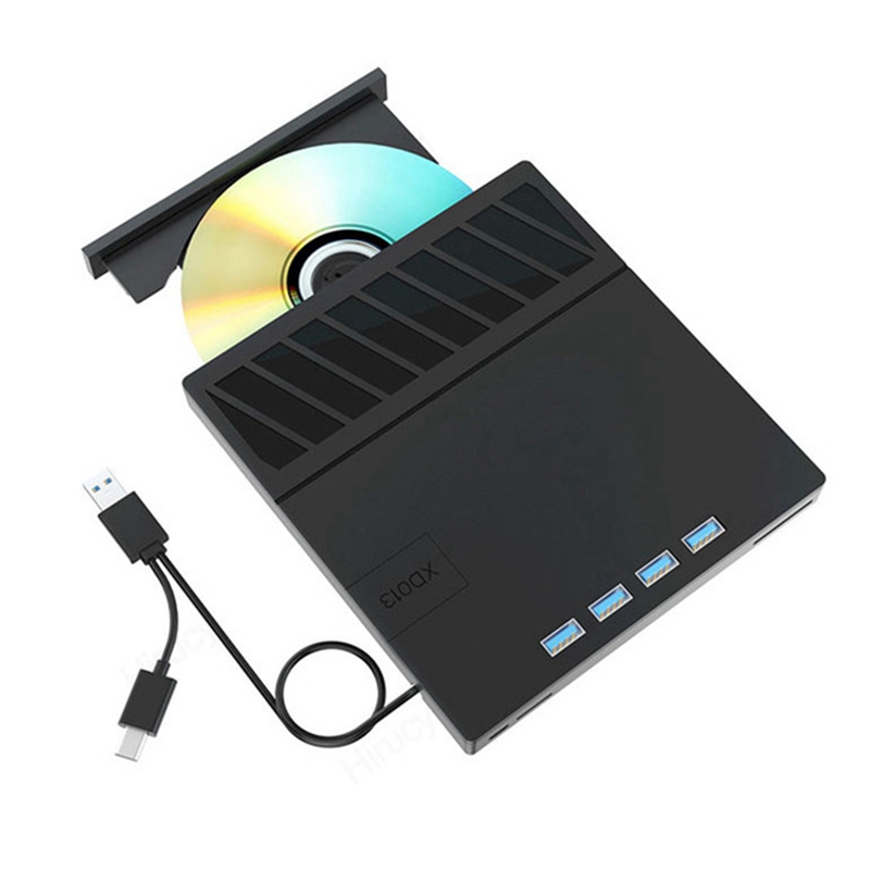 AAAEL-USB 3.0 rodzaj-C mnożenie zewnętrzny napęd optyczny Blu-promień CD/DVD/BD-//+RW odtwarzacz nagrywarka czytnik robić laptopa PC: Default Title