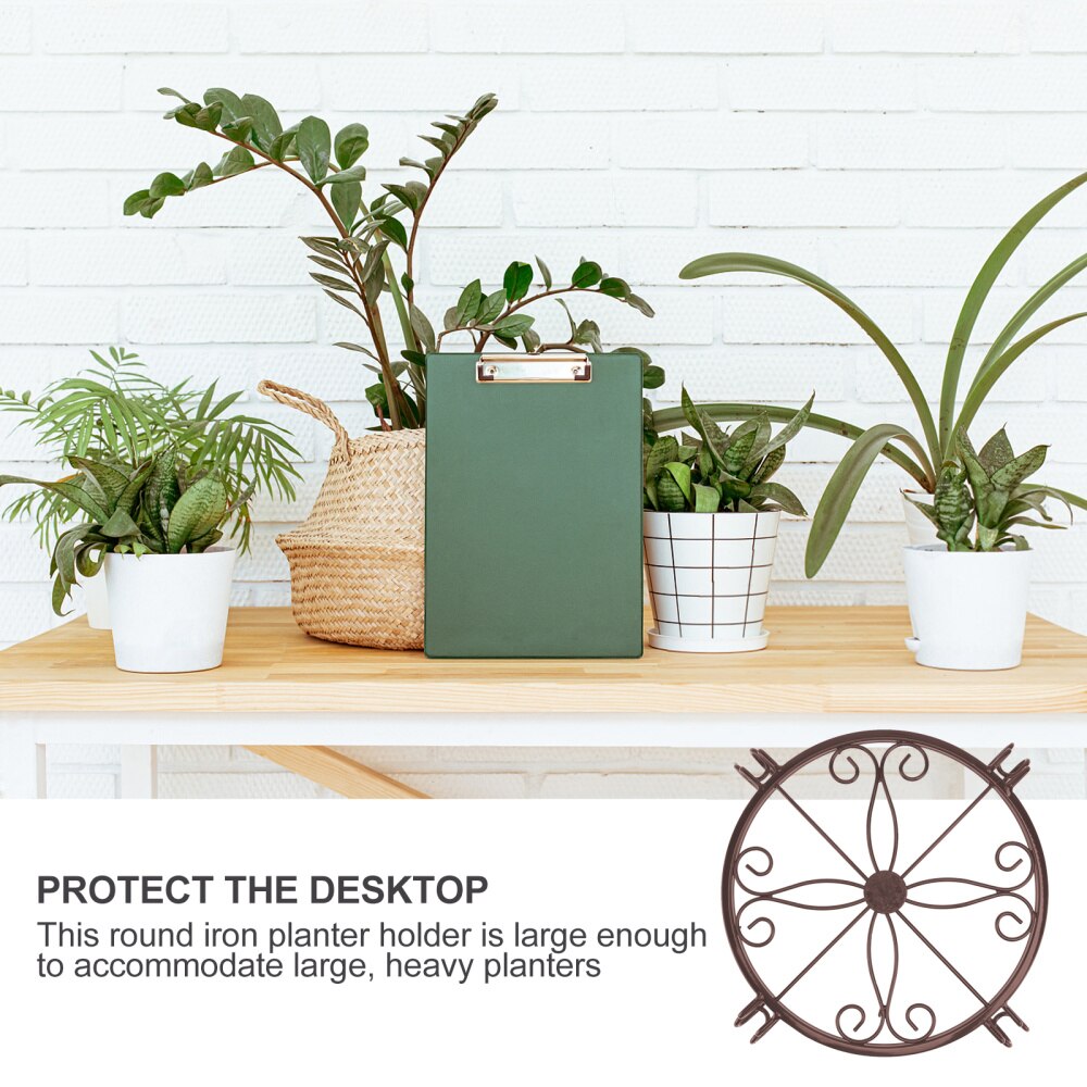 1Pc Classic Iron Flower Stand Flower Pot Stand Indoor Flower Pot Stand Decor