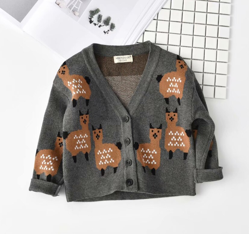 1-5Yrs Kinderen Meisjes Cartoon Trui Tops Causale Lange Mouw Trui Lente Kids Meisjes Kleding Outfits