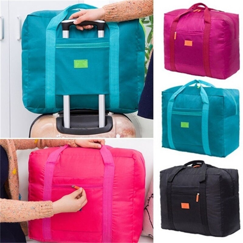 Wasserdicht Klapp Große Lagerung Reise Gepäck Nylon Tragen-auf Organizer Gabe Schulter Lagerung Taschen Große Größe Gepäck Tasche Heißer