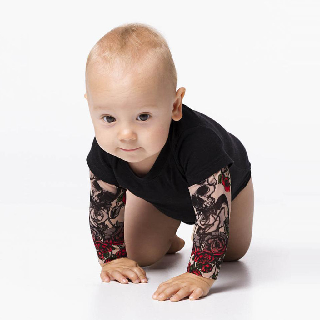 Baby-Body Kleidung Neugeborenen Baby Boy Tattoo Gedruckt Langarm Patchwork Kleinkind Kinder Body Kleidung