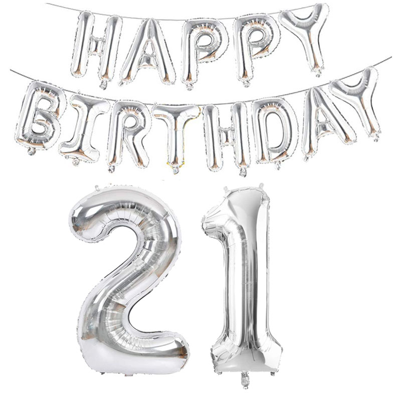 Globos plateados de aluminio con números de 32 pulgadas, 10 11 12 13 16 18 25 30 35 40 50 60 años, decoraciones para de feliz cumpleaños, adultos, niños, niños y niñas: Verde menta