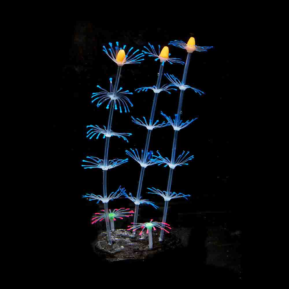 Aankomsten 1 stuks 21cm hoge siliconen kunstmatige vissenkom aquarium koraal plant bloem ornament waterdecoratie huisdecoratie: 2