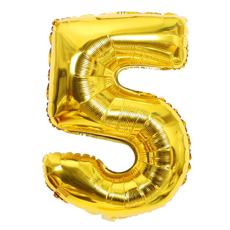 1Pc The 40inch Gold Number Foil Balloon Digit Helium Ballons Birthday Party Wedding Decor Air Baloon Event Party Supplies