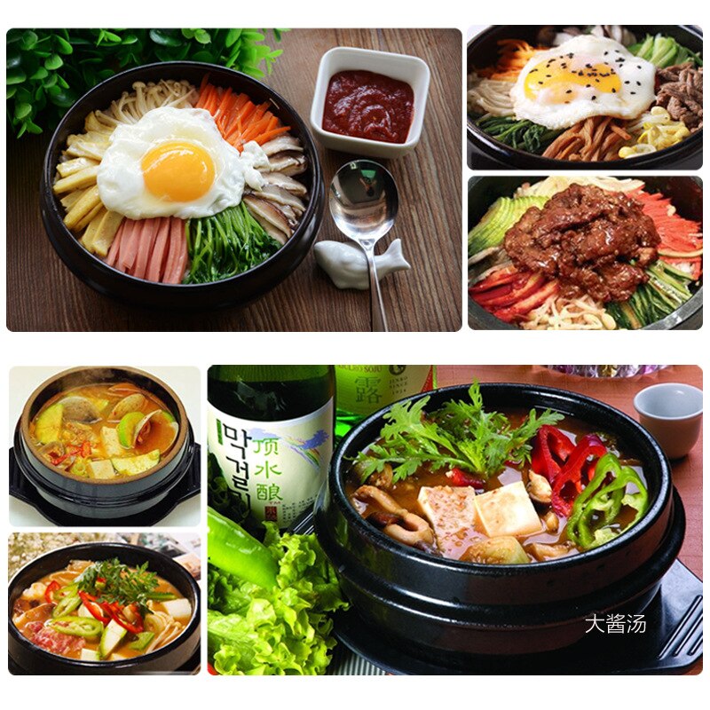 Korean stone pot with tray fish stone bowl stone pot rice cooker special pot casserole ceramic pot tray
