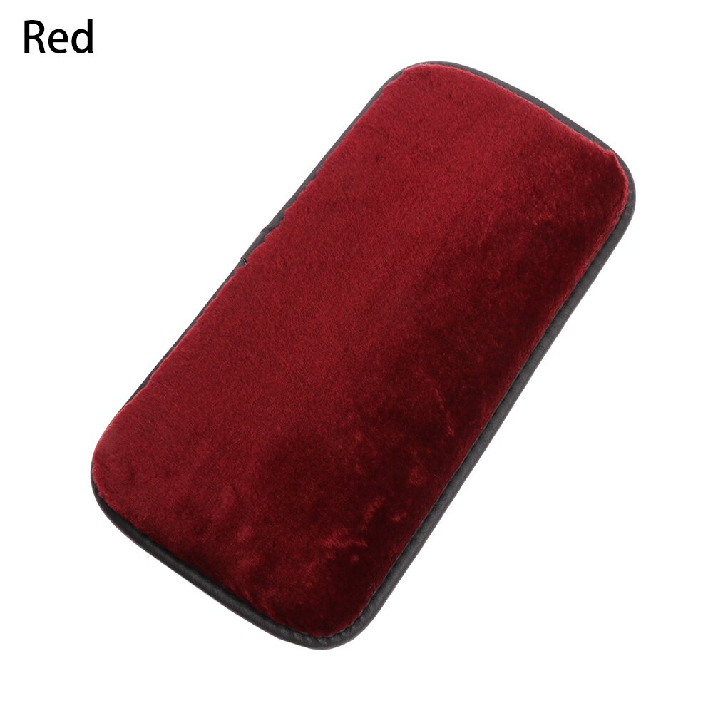 1PC Auto Armsteun Box Pad Cover Center Console Box Armsteun Pad Kussenhoes Duurzaam Mat Voor Auto Auto SUV interieur Accessoires: Wine red