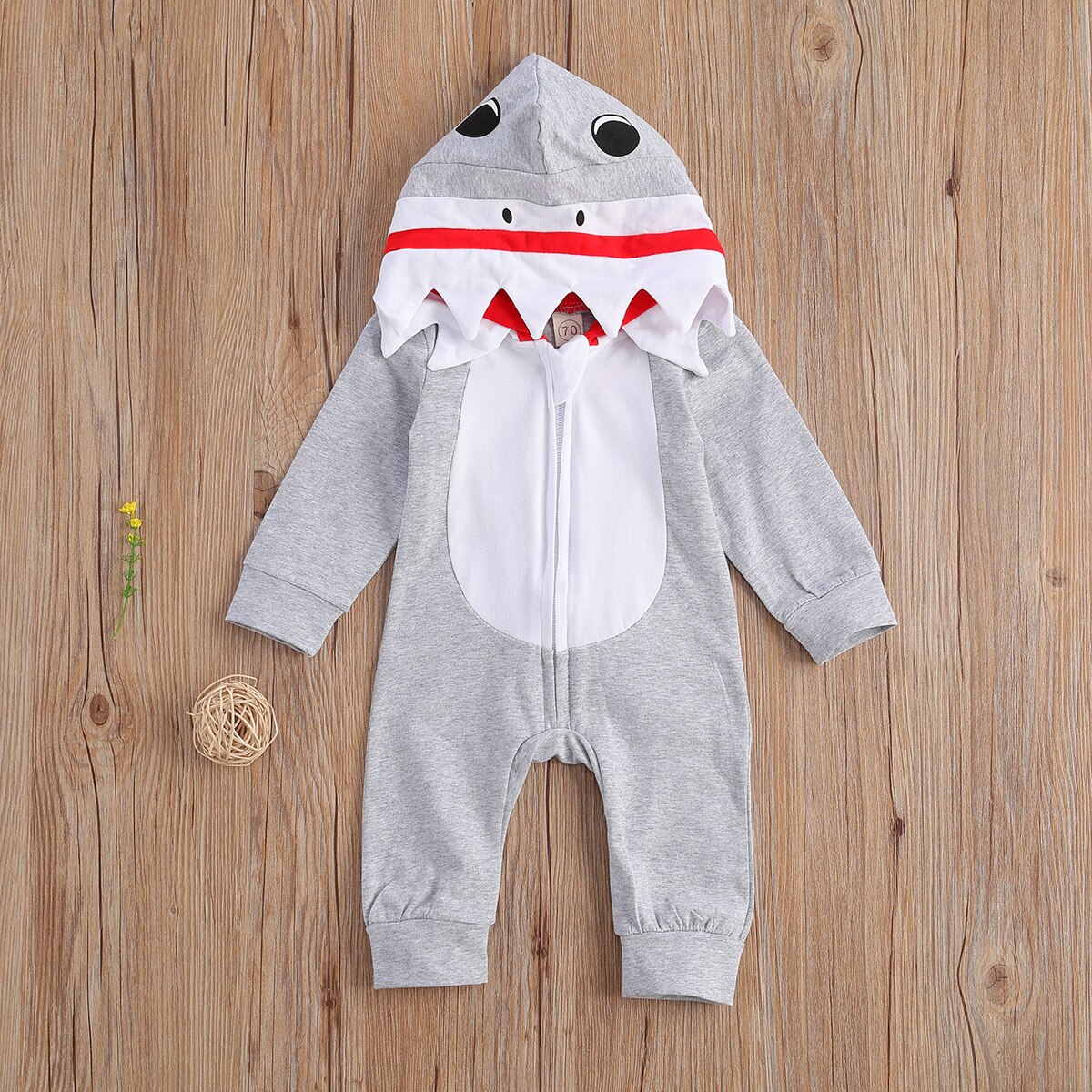 Focusnorm 0-24M Mooie Peuter Baby Meisjes Jongens Rompertjes 4 Kleuren Cartoon Print Lange Mouwen Hooded Jumpsuits