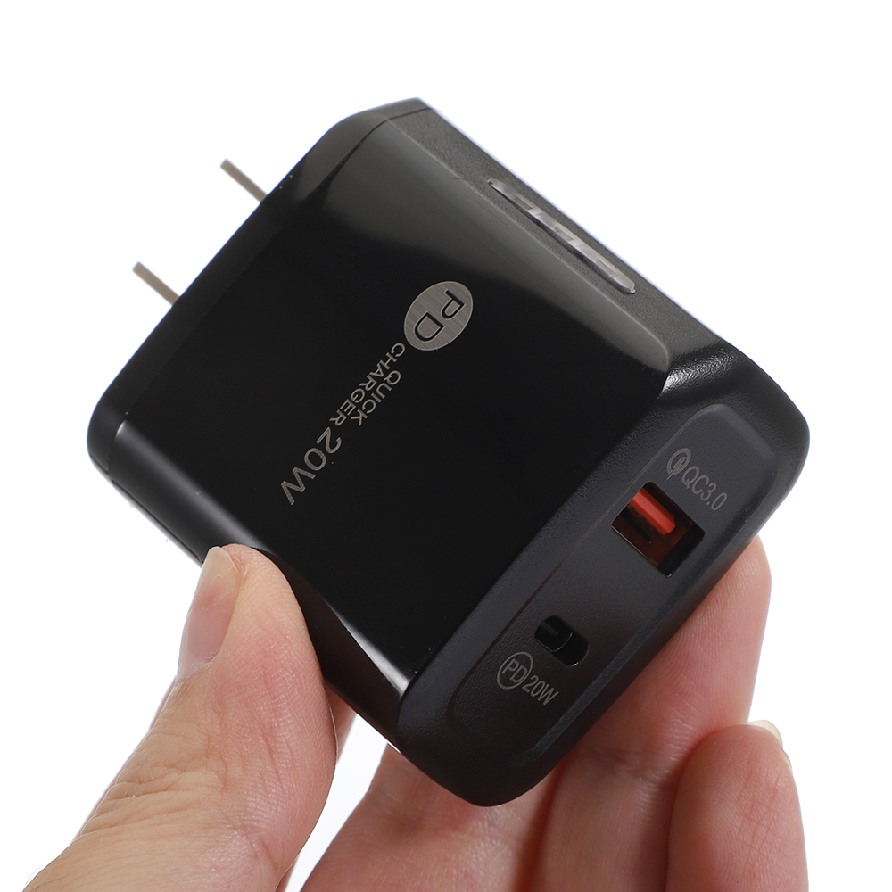 20w- usb-ladegerät, schnellladefunktion für mobiltelefone, standard-reiseladegerät mit us-/eu-stecker, netzteil für iphone, samsung, huawei und lg