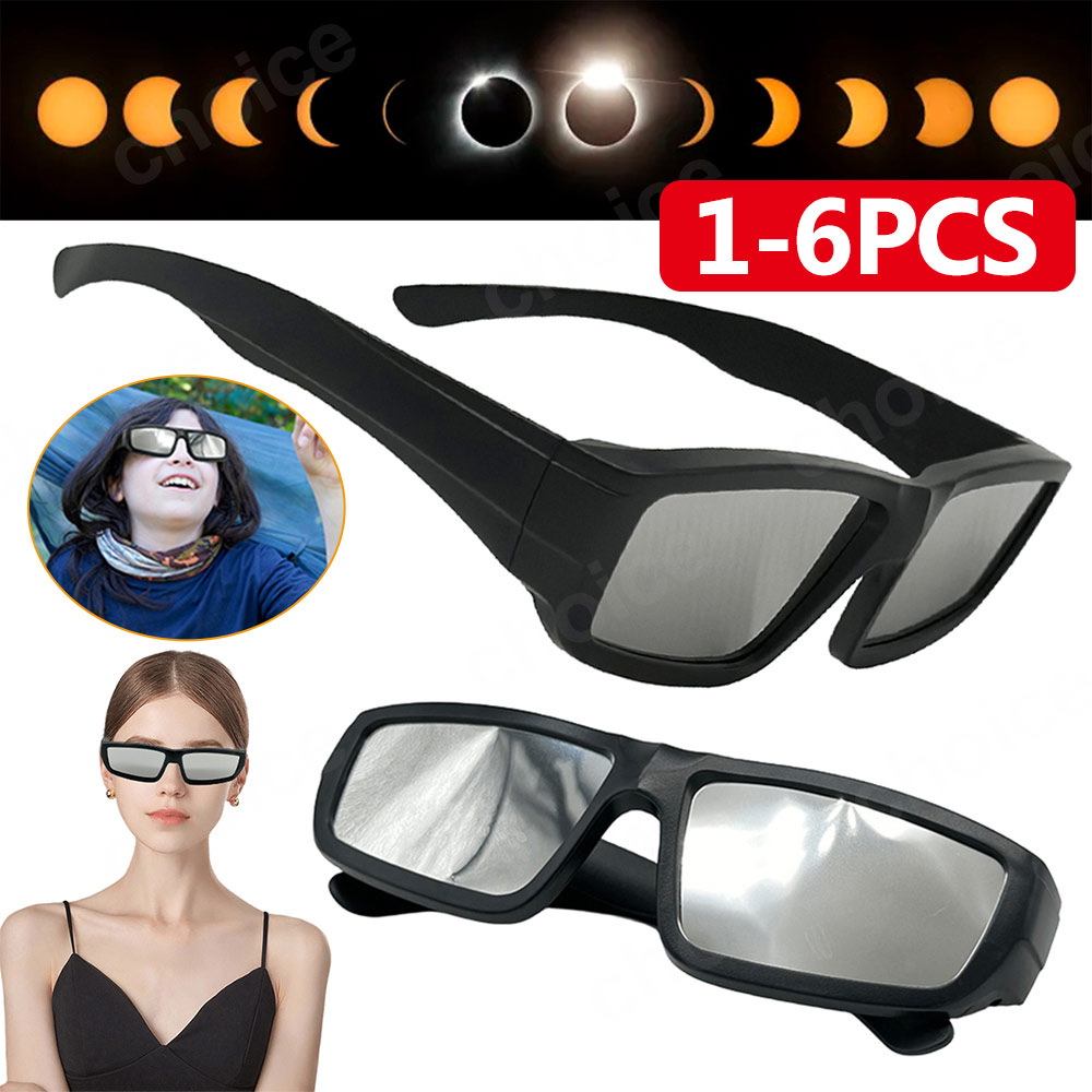 1-6 szt. Bezpieczne odcienie Certyfikat ISO Okulary robić obserwacji zaćmienia słońca Okulary robić obserwacji zaćmienia słońca robić bezpośredniego obserwacji słońca