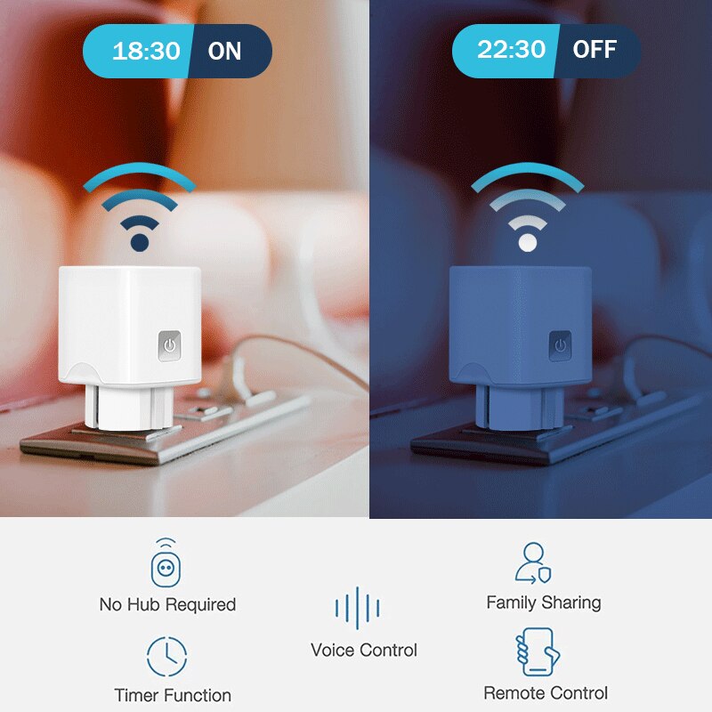 Smart Socket EU 10A WiFi Smart Plug Wireless EWelink APP Control Timer Plug Smart Home Automation Works With Alexa Google Home