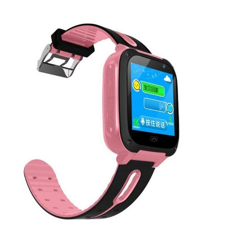 Best Selling Kids Smartwatch Stand Door LBS/GPS SIM Kaart Kind SOS Call Locator Camera Screen Wearable-Apparaten unisex Klok # F: Pink