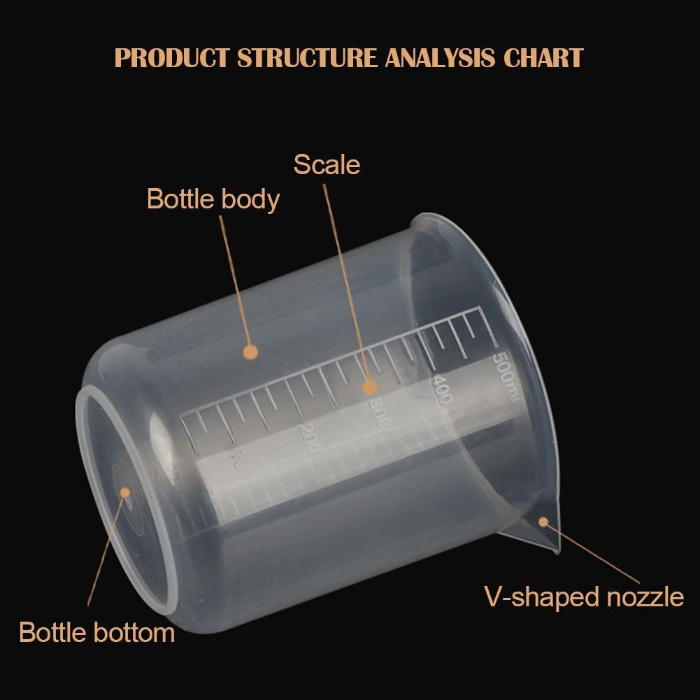 Plastic Measuring Cup Split Cup DIY Epoxy Resin Accessories Making Tool Beaker Household Daily Necessities