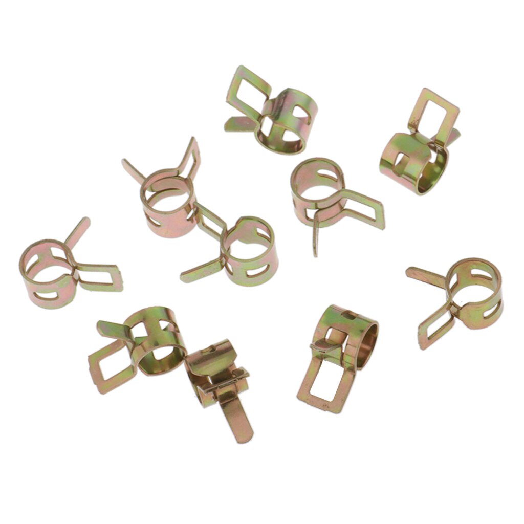 10x Lente Clip Set Brandstof Slang Air Tube Clamp Fastener 8Mm/0.31Inch Voor Auto
