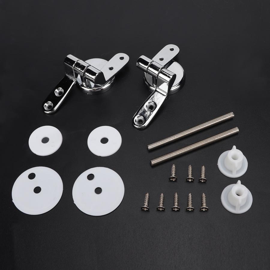 General Adjustable Replacement Toilet Lid Hinge Set Toilet Lid Fixings Zinc Alloy Bathroom WC Toilet Commode Cover Repair Kits
