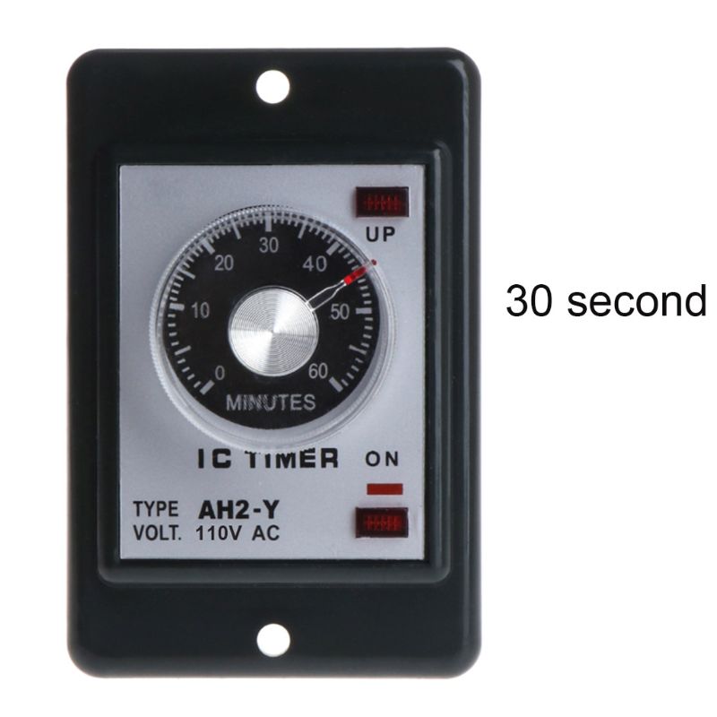 Power On Delay Timer High Accuracy Time Relay Device 1/10/30 Seconds 10/30 Minutes AC 110V AH2-Y: 30S