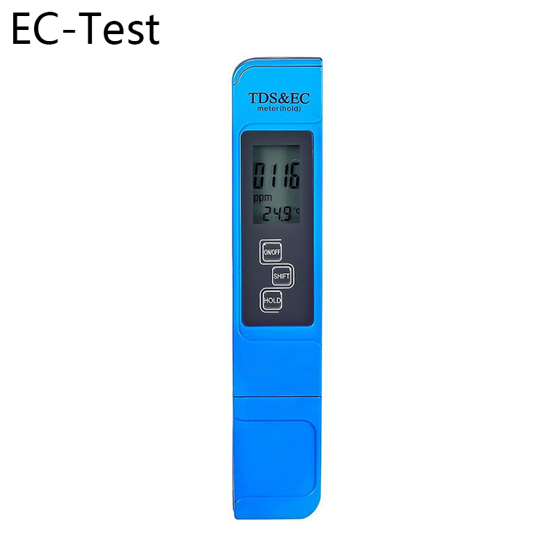 Chlorine Water Monitor Meter Portable Home Swimming Pool Aquarium PH Meter Test Tools 1Pcs PC-101 PH Tester Portable CL2: EC-TEST blue