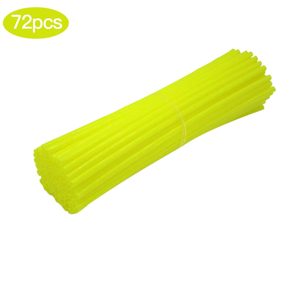 Protector de rueda de motocicleta, 72 piezas, cubiertas de piel para tubo de Motocross, accesorios geniales, 9 colores, 24CM/17CM: 24CM 72pcs