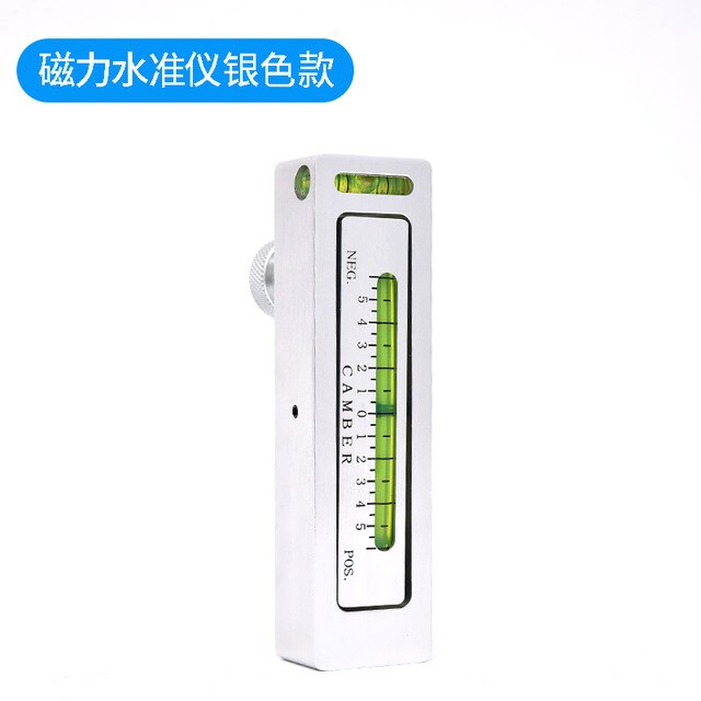 Four-wheel Positioning Alignment Magnetic Level Spirit Gauge Camber Auxiliary Strut Wheel Truck Car Positioning tool: Four rounds silver