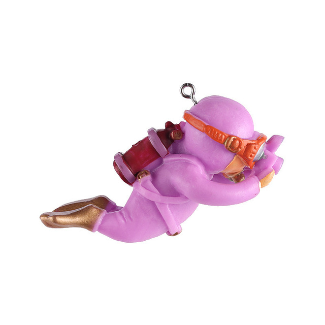 Fish Tank Decoration Floating Diver Ornaments Set Blue Guy Figurines for Underwater Scenery Bottom Aquarium Decor: Red
