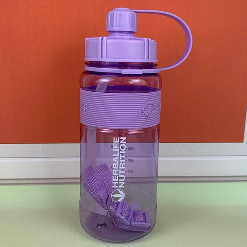 Outlet Pirce 600Ml/1000Ml Herbalife Voeding Plastic Sport Water Fles Met Stro: purple1 1000ML