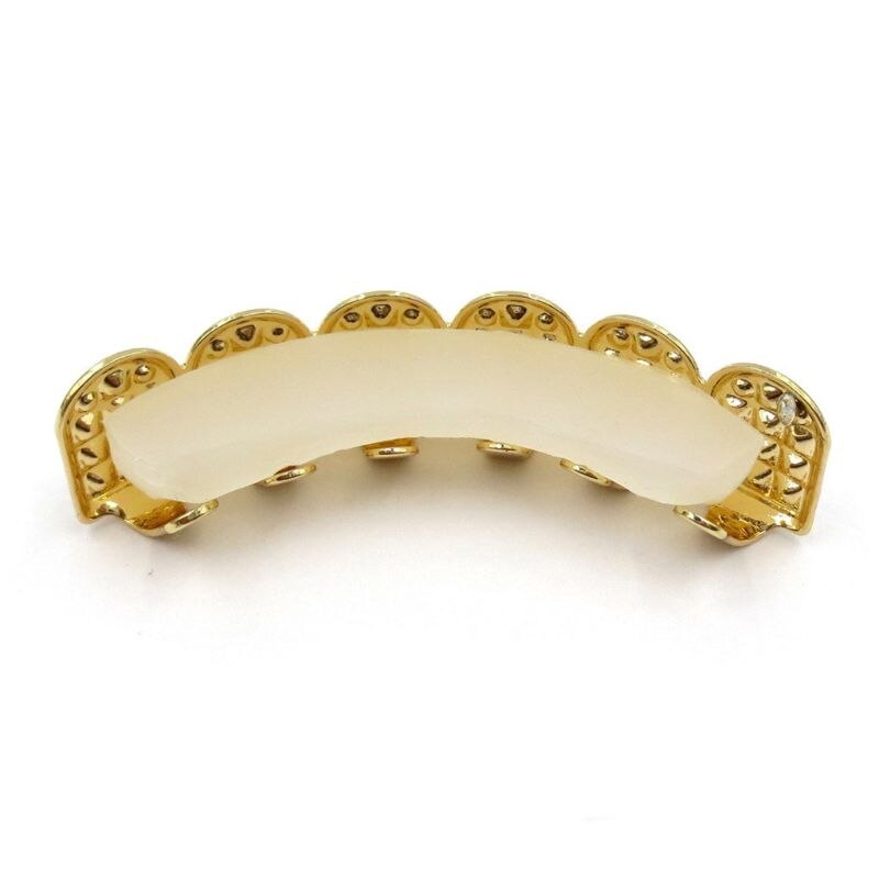 Fshion Hip Hop Goud Zilver Kleur Iced Out Cz Tanden Grillz Top Bottom Mannen Vrouwen Sieraden