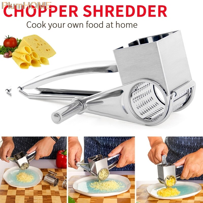 Stainless Steel Hand Crank Rotary Cheese Grater Vegetable Chopper Shredder 430 stainless steel