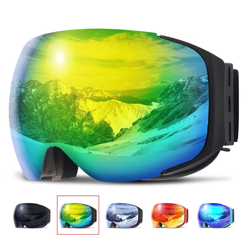 COPOZZ Magnetic Ski Goggles Men Women 100% UV400 Protection Double Anti-fog Single Double Board Ski Goggles