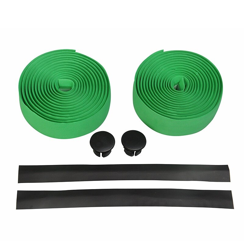 Cinta de manillar de bicicleta antideslizante y de absorción de choque Barra de manejo de ciclismo ultraligero cinta de Manillar de bicicleta de montaña suave: Verde
