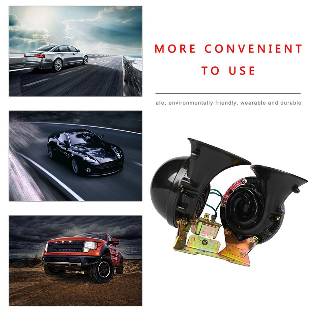 Effen Ijzeren Frame Shell Auto Fluitje Enkele Toon Grote Slak Hoorn Universele Claxon Fluitje Super Luide Claxon