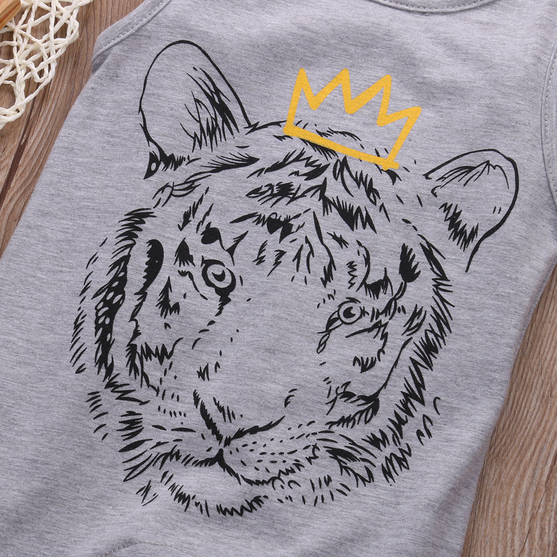 Newborn Toddler Infant Baby Boy Girl Unisex Clothes Tiger Printed Romper Jumpsuit Playsuit Outfits 0-24M