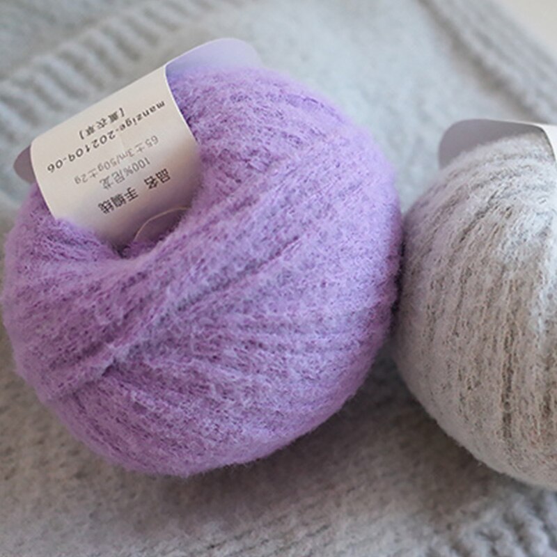 Fil de Mohair amour Angola 55G, fil fin tricoté à la main pour pull de bébé, laine douce au Crochet pour châle écharpe fil fin au Crochet
