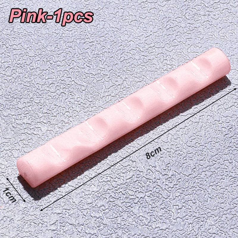 1 st nagelkonstborstehållare stativ med 5 rutnät nagelmålningspennhållare manikyrpennhållare stativ hylla akryldisplay manikyrverktyg: Svart