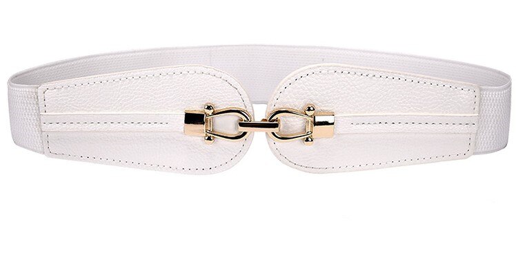 Mode Zwarte Cumberbanden Dame Brede Elastische Lederen Riem Jurk Jas Buikband Ceinture Luxe Gordel Rode Vrouwen: style 1 white color