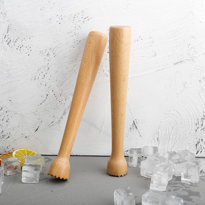 Beech Pestle Wooden Cocktail/Crushed Popsicle Lemon Pressed Juice Popsicle/Bar Milk Tea Mixing Stirring Stick