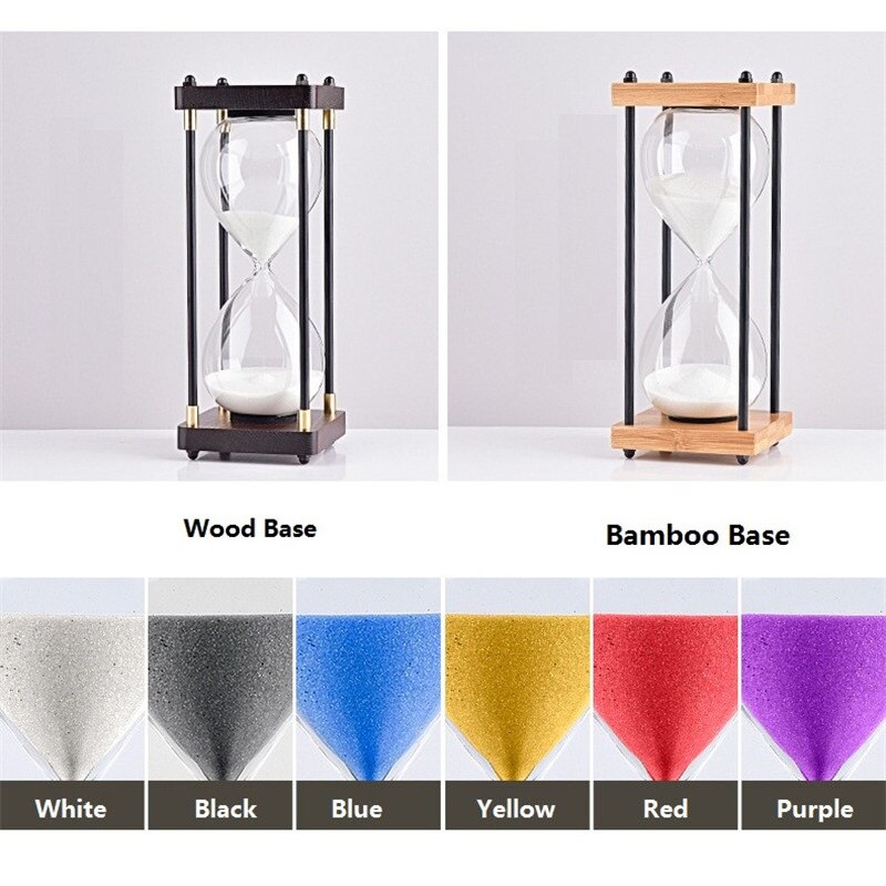 Platz Holz Unten Glas Sanduhr 30 Minuten Zeit Timer Hause Ornamente Sanduhr Küche Stunde Meter Blau Sand Uhr freundlicher