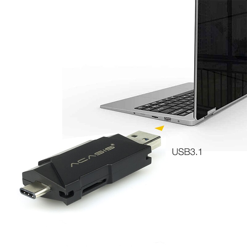 Acasis UFS Kartenleser USB 3,1 Typ C zu UFS Mini SD TF Adapter Speicher Karte Clever Leser für Handy, Mobiltelefon Laptop Zubehör