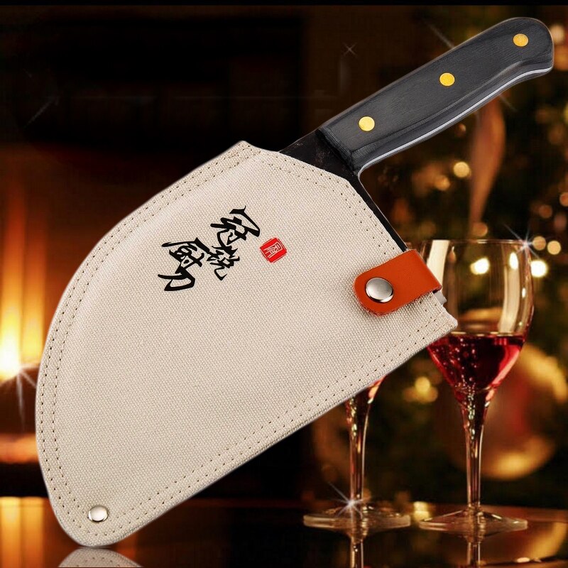 Cuchillo de Chef forjado a mano, cuchillo de cocina chino de acero forjado, herramientas para cortar carne y verduras