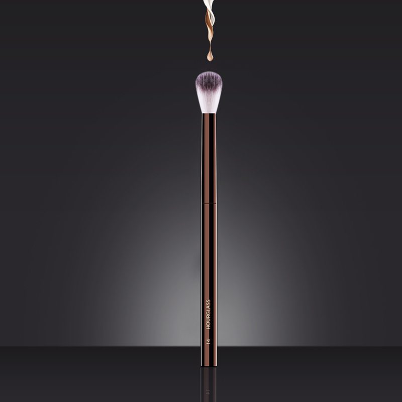 Zandloper make-upborstel - nr. 14 Detailinstelborstel Zacht en huidvriendelijk vezelhaar Modeontwerp Enkele oogborstel